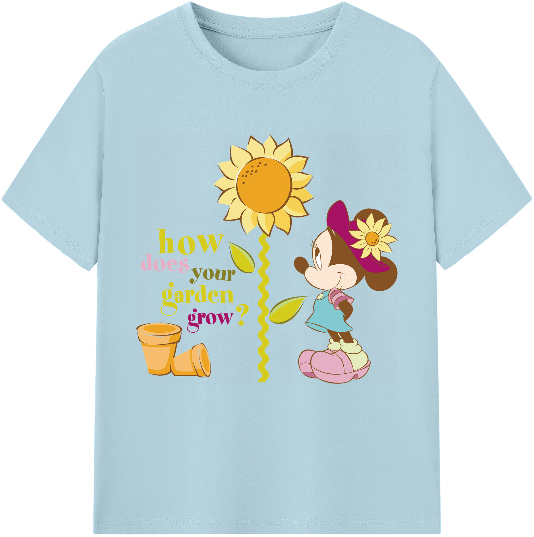 （画像用） ミッキーマウス Mickey Mouse 綿100％半袖Tシャツ（フロントプリント）